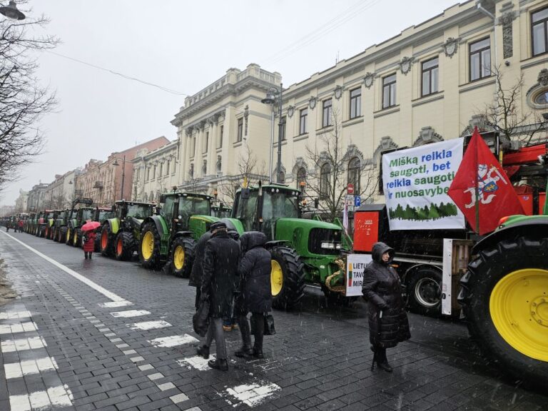 Daugiausia traktorių protesto renginyje