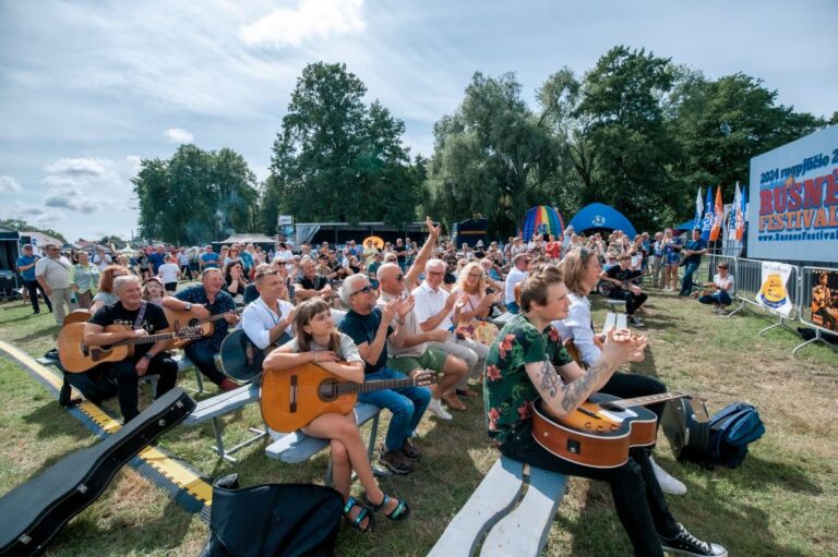 Daugiausia gitaromis ir ukulelėmis koncerto atlikėjų